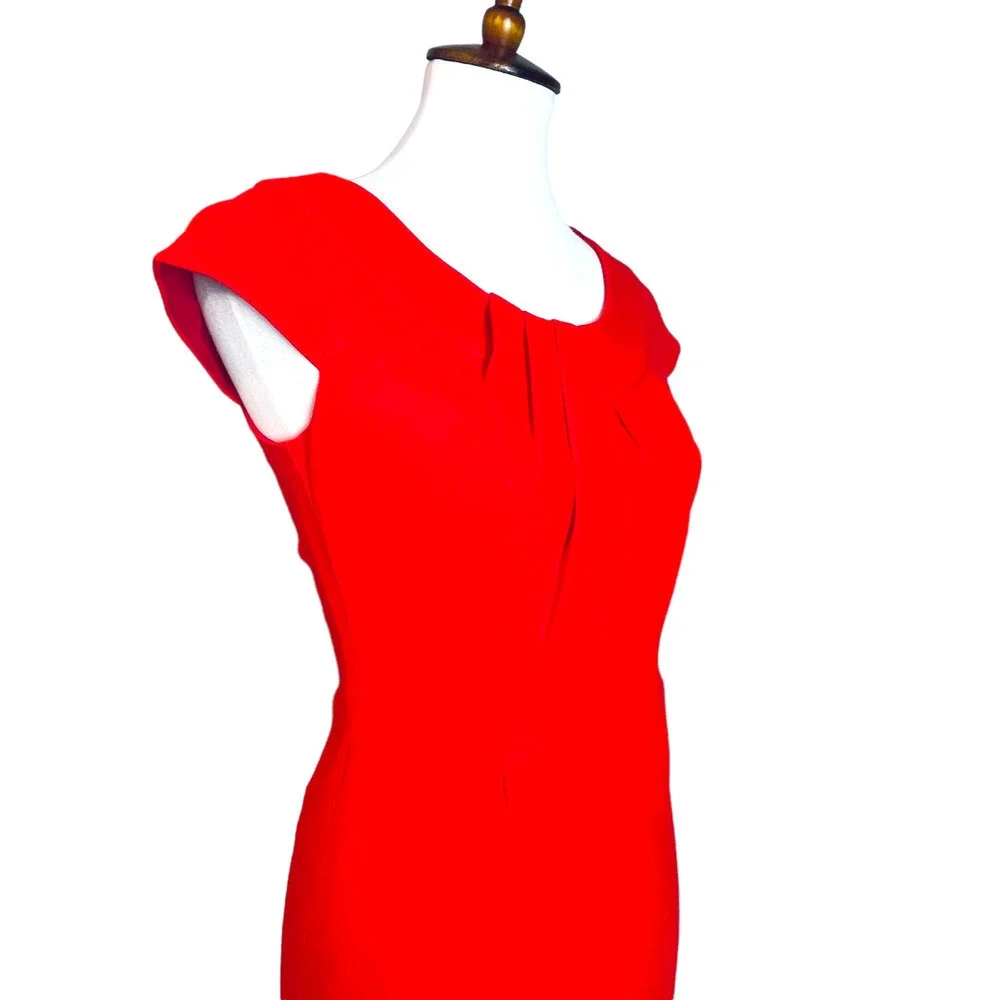 Kate Spade Bright Red Raya Wool Blend Cap Sleeve Sheath Dress Women’s Size 2